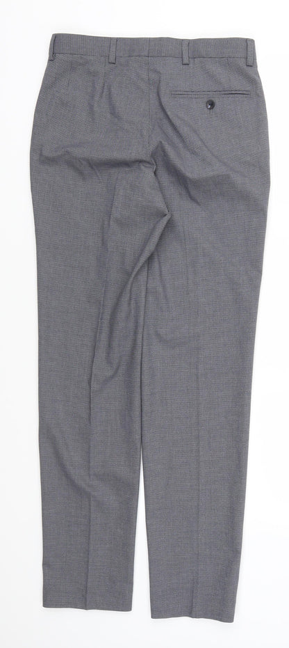 Marks and Spencer Mens Blue Houndstooth  Sweatpants Trousers Size 28 L31 in