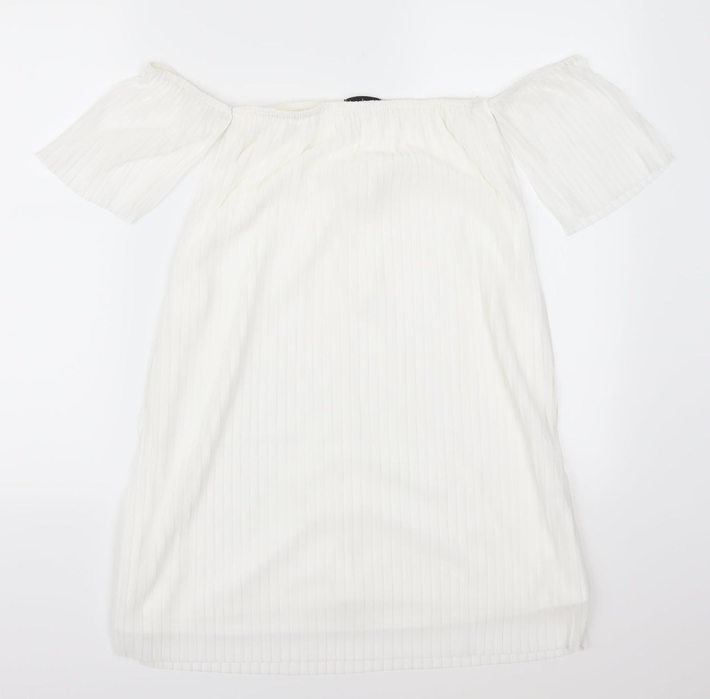 Boohoo Womens White   Mini  Size 10  - Pleated