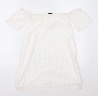 Boohoo Womens White   Mini  Size 10  - Pleated