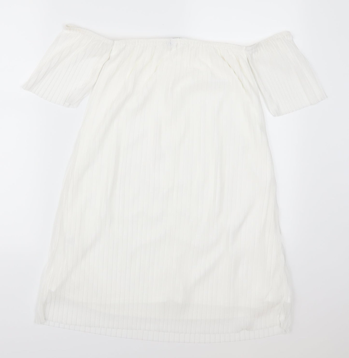 Boohoo Womens White   Mini  Size 10  - Pleated