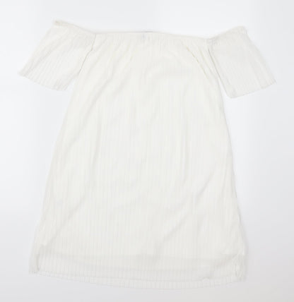 Boohoo Womens White   Mini  Size 10  - Pleated