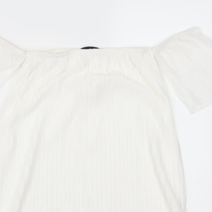 Boohoo Womens White   Mini  Size 10  - Pleated