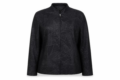 Gianfranco Corneli Womens Grey Geometric  Jacket  Size 18