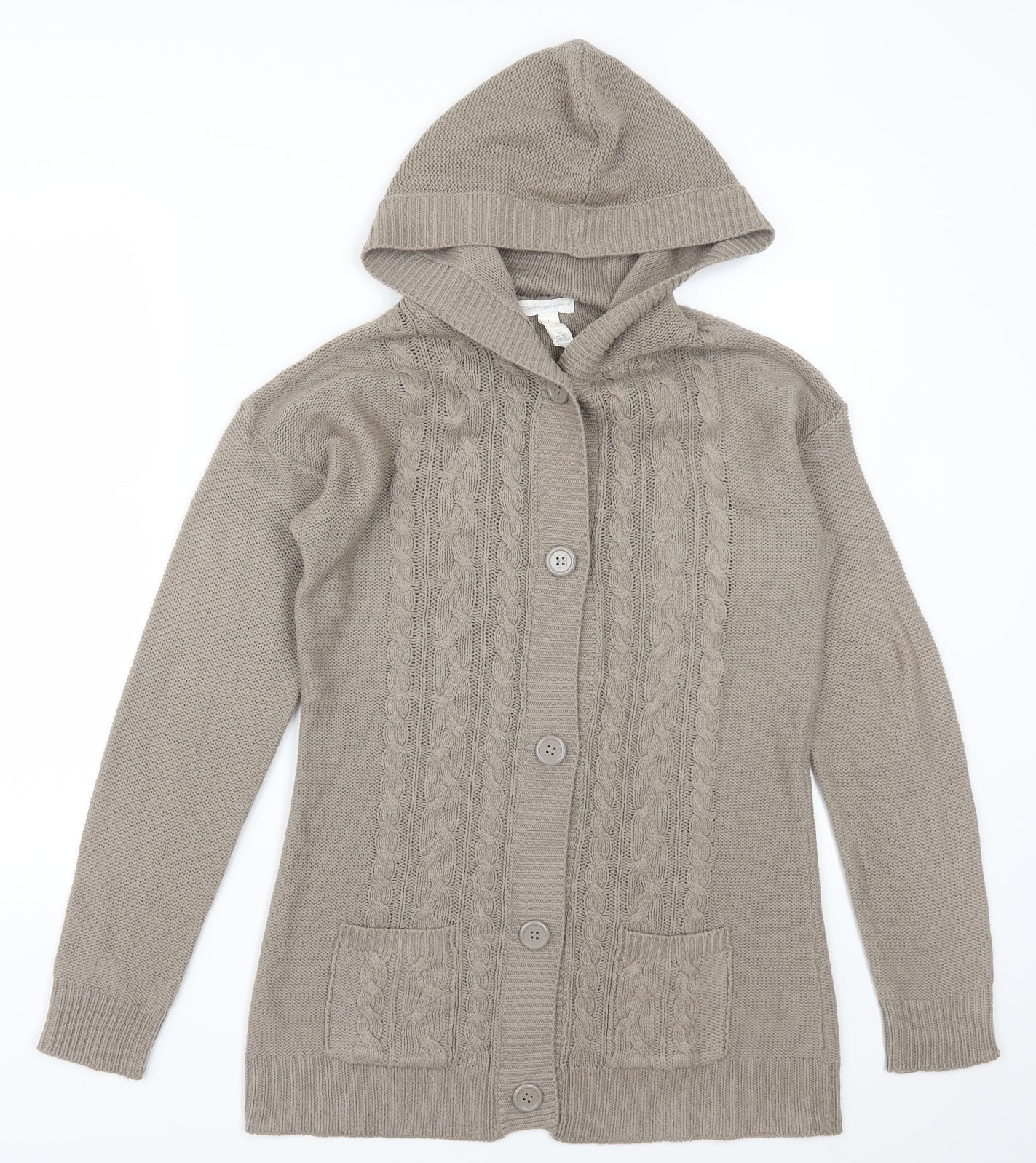 Ambiance Womens Brown   Cardigan Jumper Size L