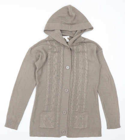 Ambiance Womens Brown   Cardigan Jumper Size L