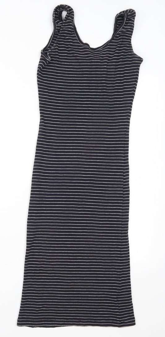 Atmosphere Womens Grey Striped  Tank Dress  Size 8