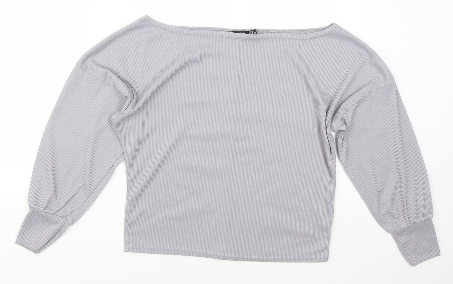 Boohoo Womens Grey   Pullover Sweatshirt Size 10