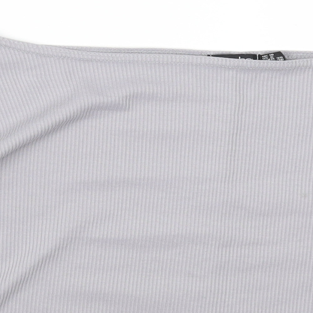 Boohoo Womens Grey   Pullover Sweatshirt Size 10