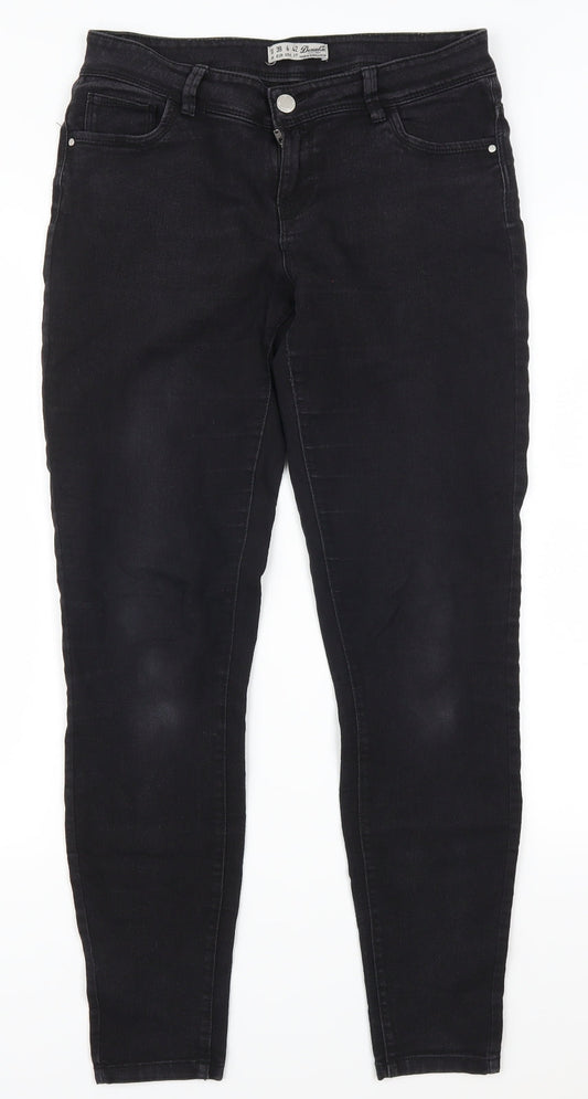 Denim Co Womens Grey  Denim Skinny Jeans Size 10 L29 in