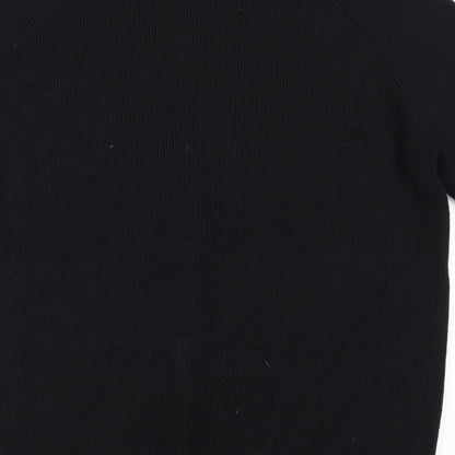 Mens UK Size L Easy Black Cardigan Sweatshirt