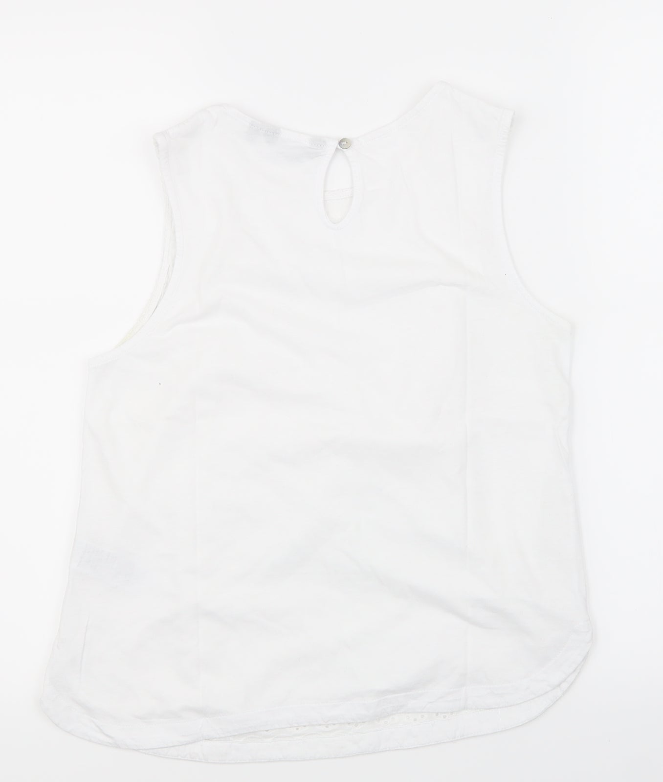 Womens UK Size 8 New Look White Basic T-Shirt