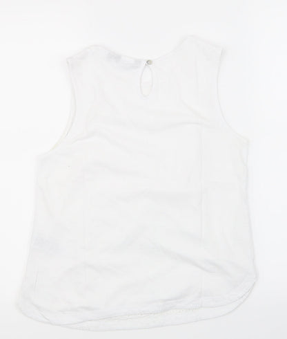 Womens UK Size 8 New Look White Basic T-Shirt