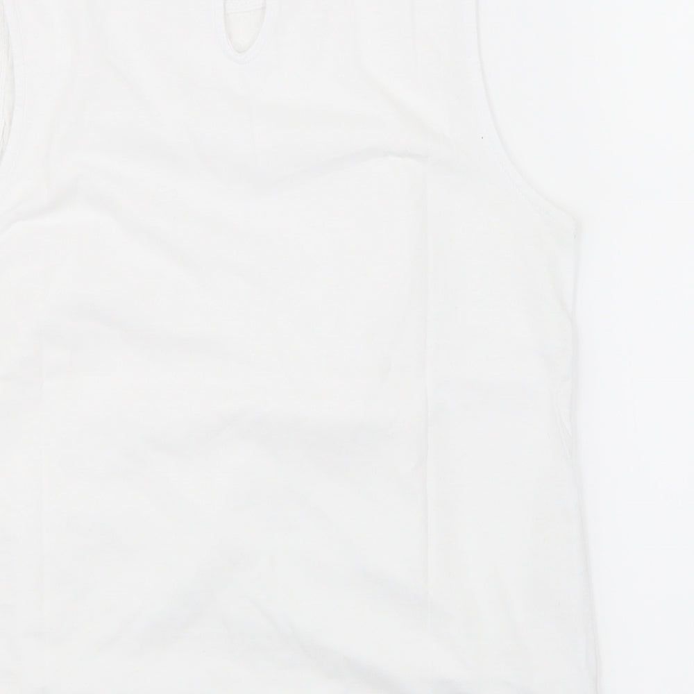 Womens UK Size 8 New Look White Basic T-Shirt