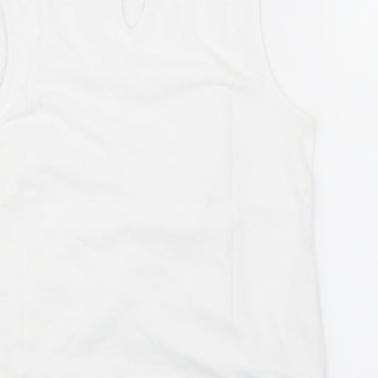 Womens UK Size 8 New Look White Basic T-Shirt