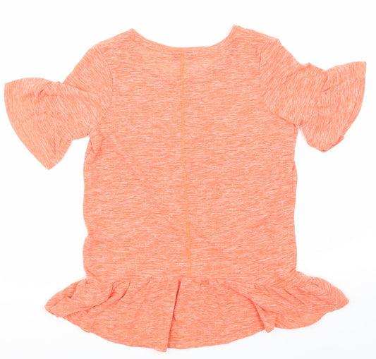 Womens UK Size 10 NEXT Orange Basic T-Shirt