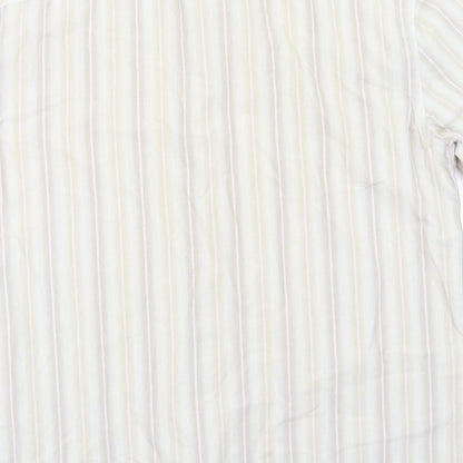 Mens UK Size S NEXT Beige  Button-Up Long Sleeve Casual Shirt