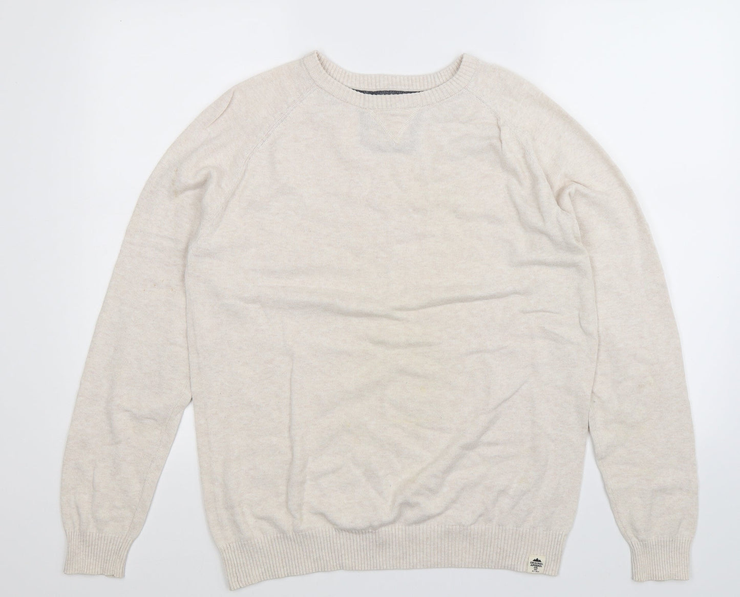 Cedar Wood State Mens Beige  Knit Pullover Jumper Size M