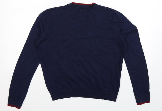 Cape Daisy Womens Blue  Knit Pullover Jumper Size 8