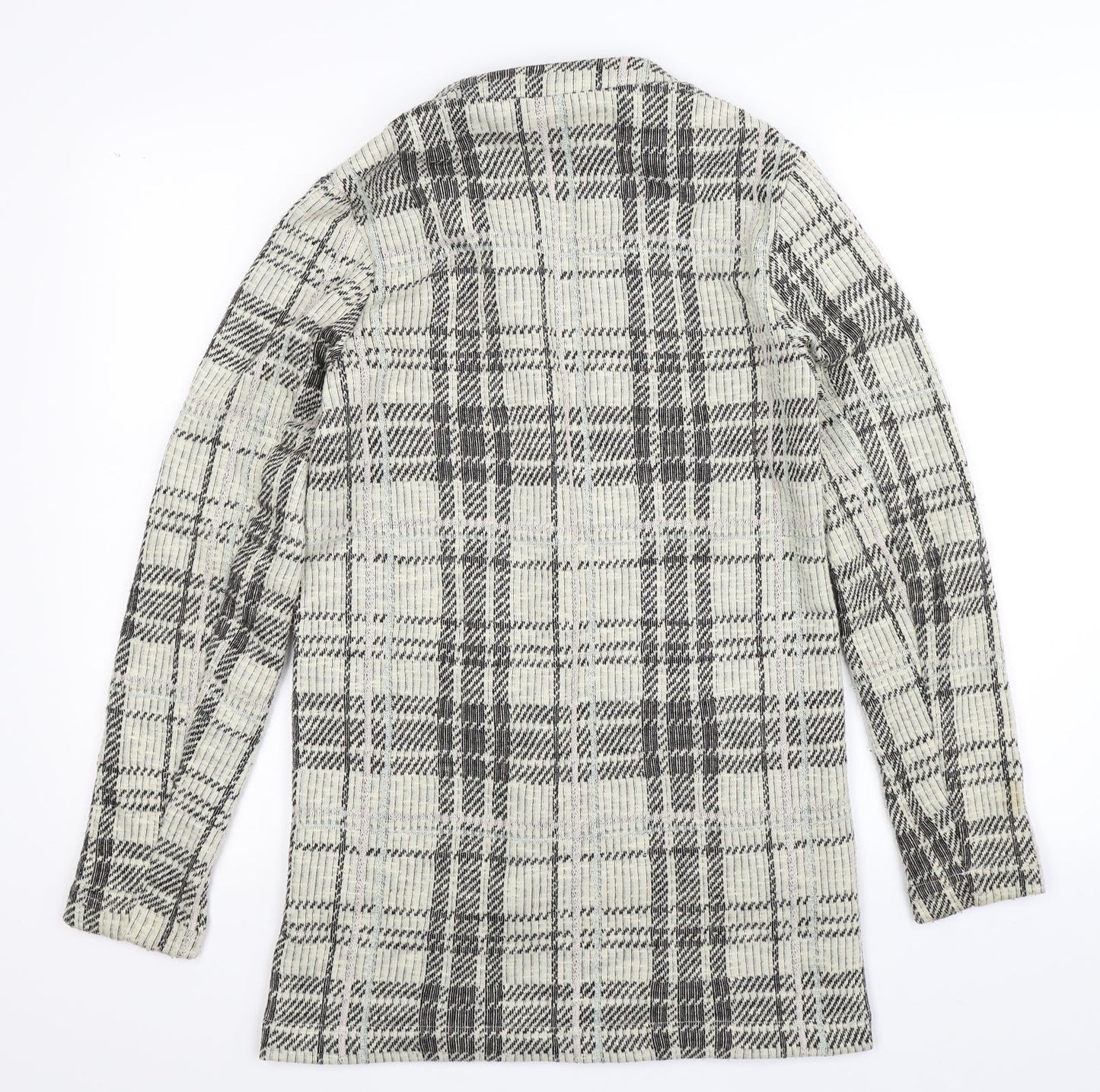 New Look Womens Beige Check  Cardigan Jumper Size 8