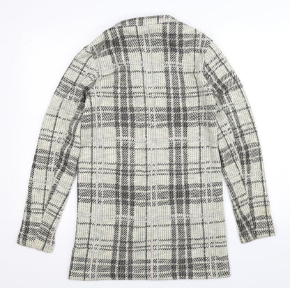 New Look Womens Beige Check  Cardigan Jumper Size 8