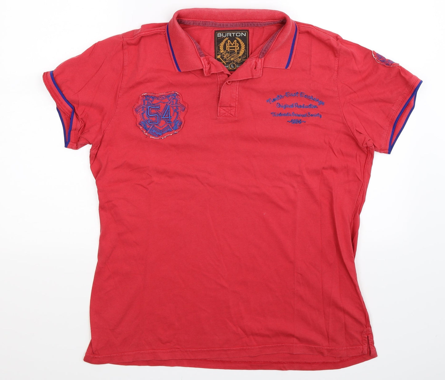 Burton Mens Red    Polo Size L