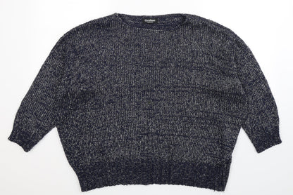 Cerulean Womens Blue  Knit Pullover Jumper Size XL  - Oversized