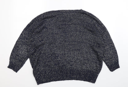 Cerulean Womens Blue  Knit Pullover Jumper Size XL  - Oversized