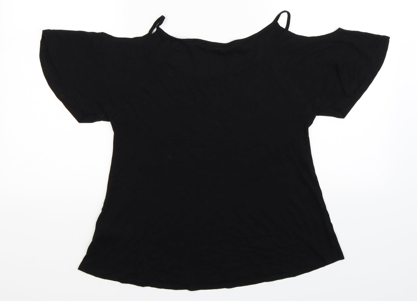 Womens UK Size 10 New Look Black Basic T-Shirt