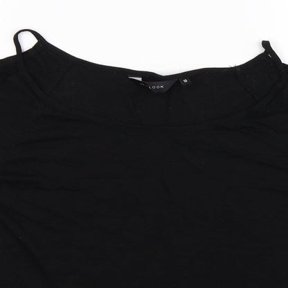 Womens UK Size 10 New Look Black Basic T-Shirt