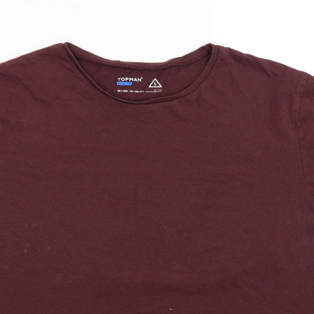 Womens UK Size L Topman Grey Basic T-Shirt