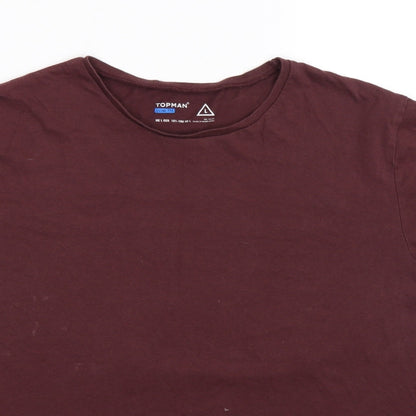 Womens UK Size L Topman Grey Basic T-Shirt