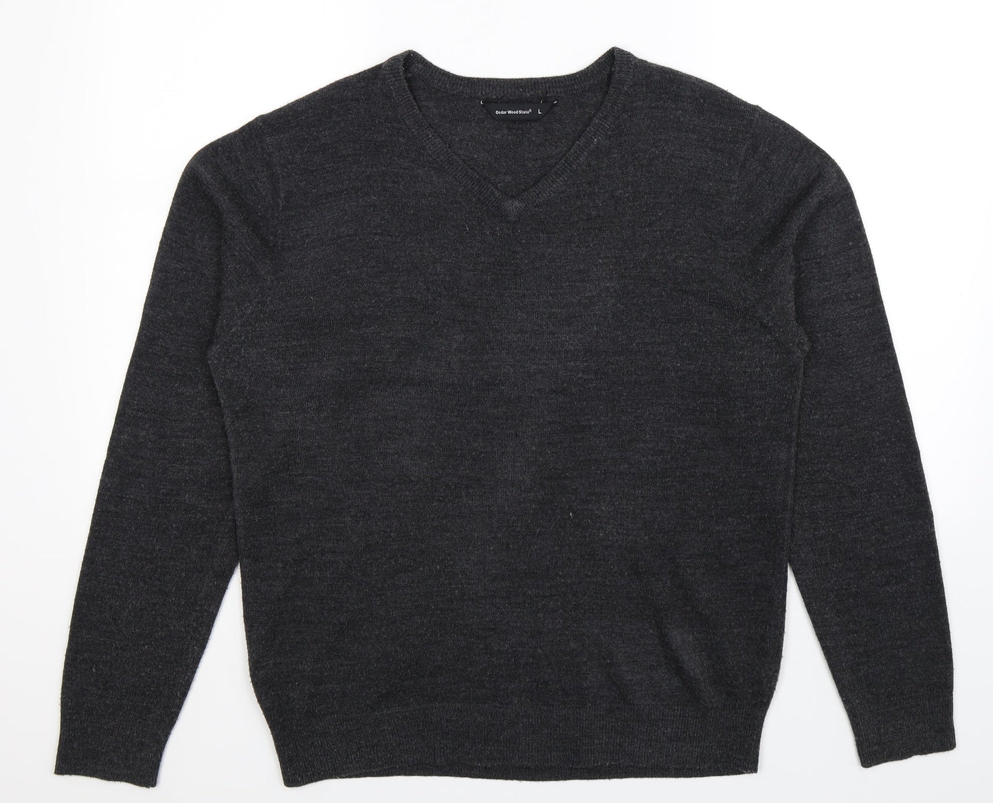Cedar Wood State Mens Grey  Knit Pullover Jumper Size L
