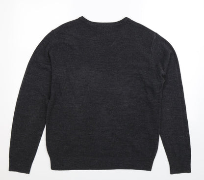 Cedar Wood State Mens Grey  Knit Pullover Jumper Size L