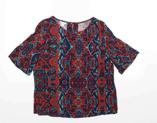 Womens UK Size 8 Monsoon Multicoloured Basic T-Shirt