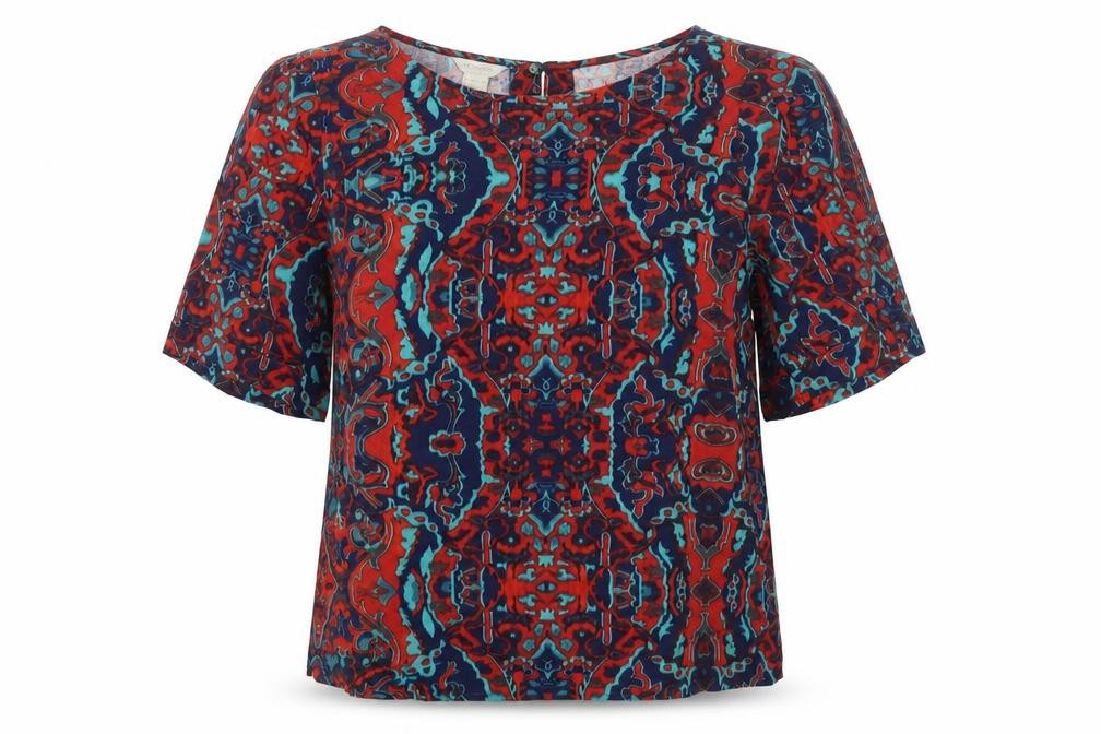 Womens UK Size 8 Monsoon Multicoloured Basic T-Shirt