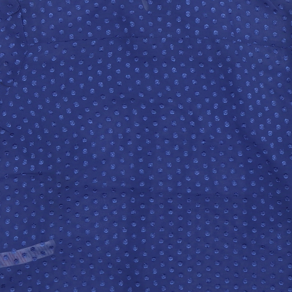 Mela Loves London Womens Blue   Basic Button-Up Size 8