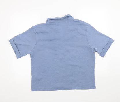 Womens UK Size 16 New Look Blue Basic Button-Up