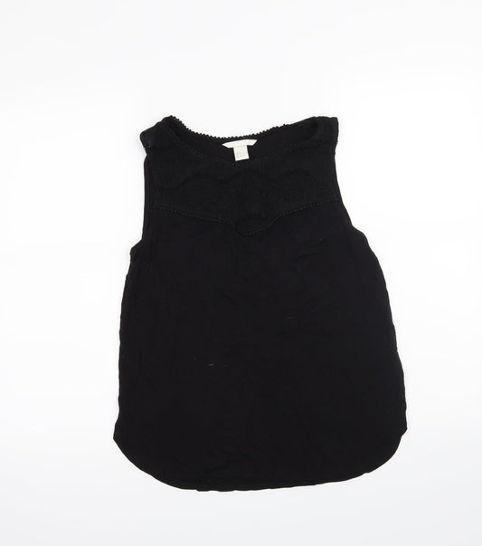Womens UK Size M H&M Black Basic Tank