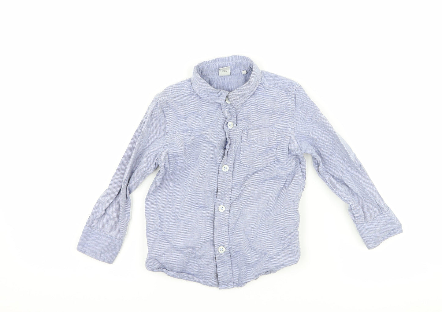 TU Boys Blue Argyle/Diamond  Basic Button-Up Size 12-18 Months