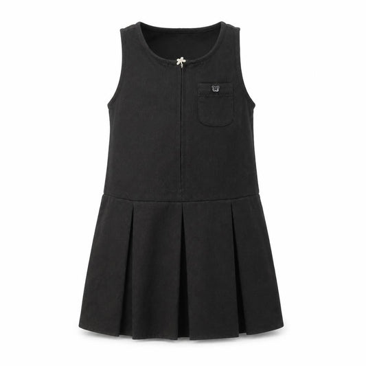 Lily & Dan Girls Black   Pinafore/Dungaree Dress  Size 3-4 Years