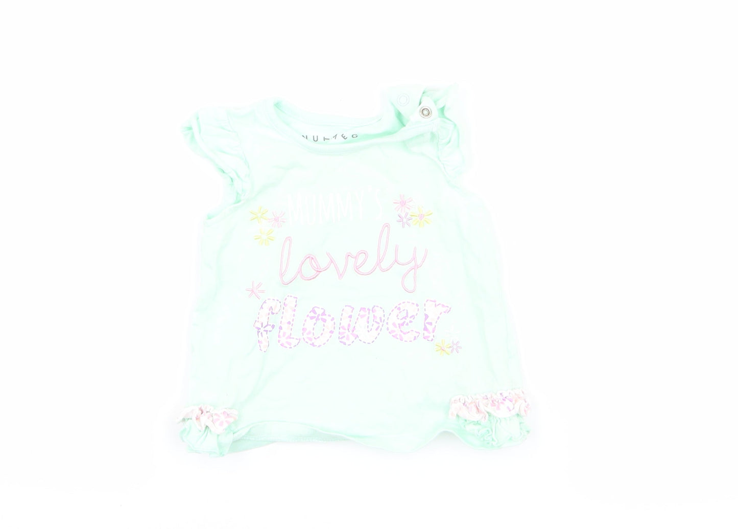 Nutmeg Girls Blue   Basic T-Shirt Size 3-6 Months  - mummy's lovely flower