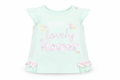 Nutmeg Girls Blue   Basic T-Shirt Size 3-6 Months  - mummy's lovely flower