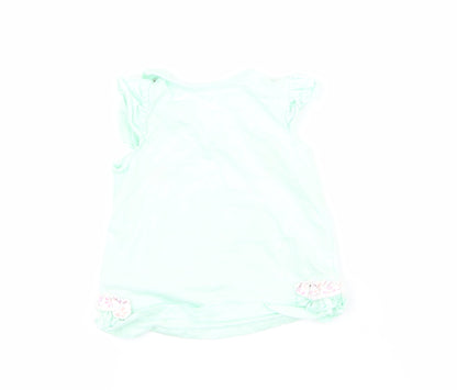 Nutmeg Girls Blue   Basic T-Shirt Size 3-6 Months  - mummy's lovely flower