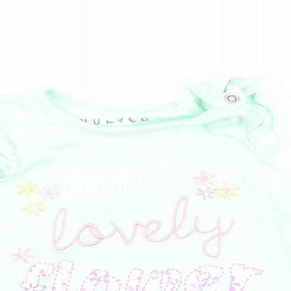 Nutmeg Girls Blue   Basic T-Shirt Size 3-6 Months  - mummy's lovely flower