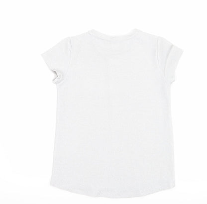 George Girls Silver   Basic T-Shirt Size 10-11 Years  - Shine Bright