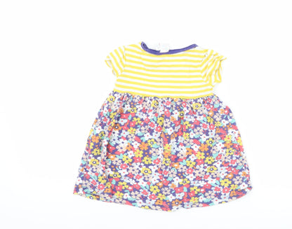 Boots Mini Club Girls Blue Floral  T-Shirt Dress  Size 6-9 Months