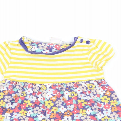 Boots Mini Club Girls Blue Floral  T-Shirt Dress  Size 6-9 Months