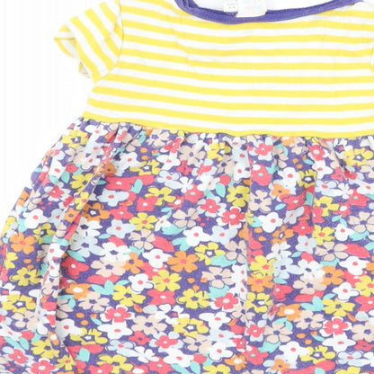 Boots Mini Club Girls Blue Floral  T-Shirt Dress  Size 6-9 Months