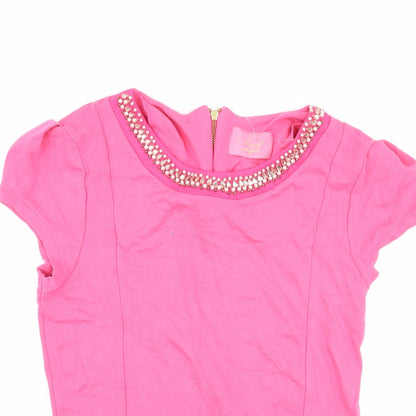 Womens UK Size 10 NEXT Pink Basic T-Shirt