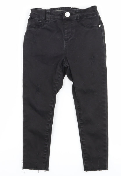 Denim co Girls Black  Denim Skinny Jeans Size 2-3 Years - Distressed
